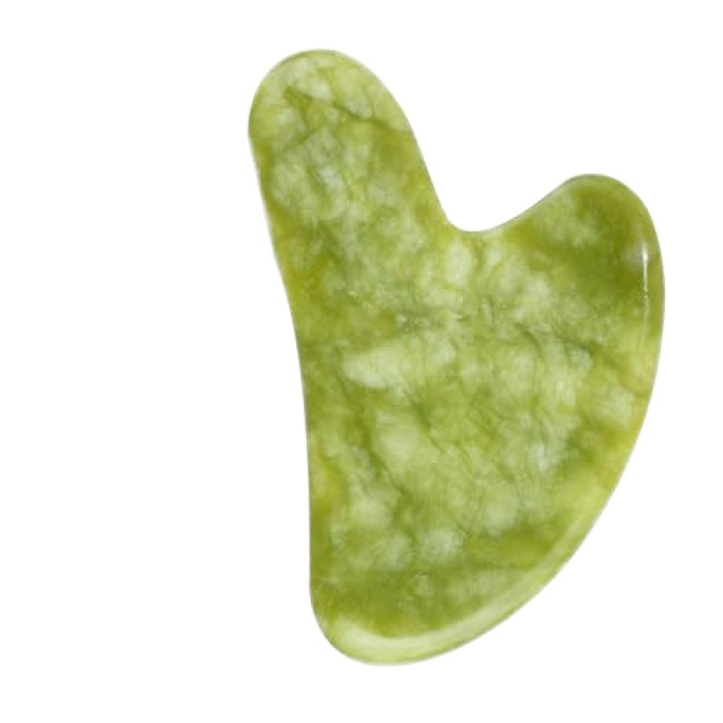 GuaSha Tool Factory - Best Selling 2024 Real Green Jade Heart-Shaped Crystal Face Roller