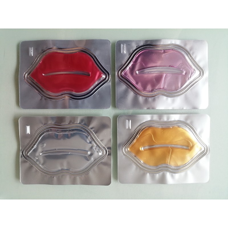 Collagen Lip Sheet Mask Supplier - Hot Selling Natural Beauty Cosmetics Face Skin Care 24K Gold Black Pink Red Crystal Gel Patch