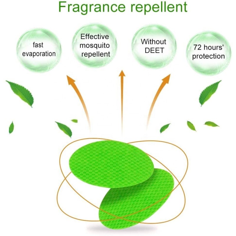 Mosquito Repellent Patches Factory - OEM 100% Safe Yellow Round Anti Mosquito Sticker Kids Adults