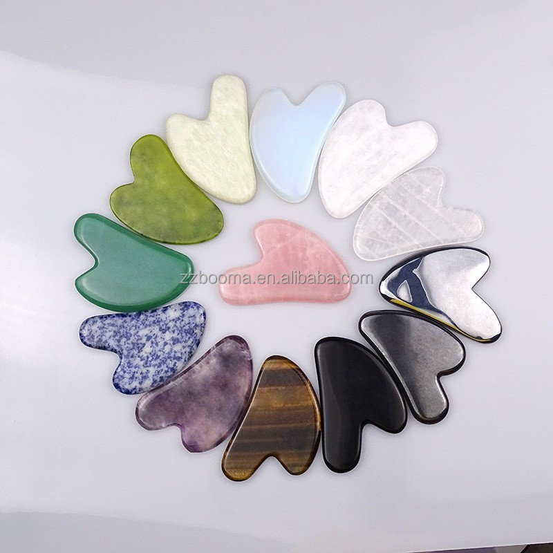 Gua Sha Stone Supplier - Trending Products 2024 Skin Care Green Jade Face Tool