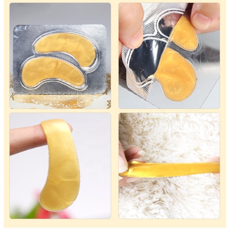 Collagen Eye Mask Manufacturer - Hot Sale 24K Gold Crystal Gel Patches Remove Eye Bags