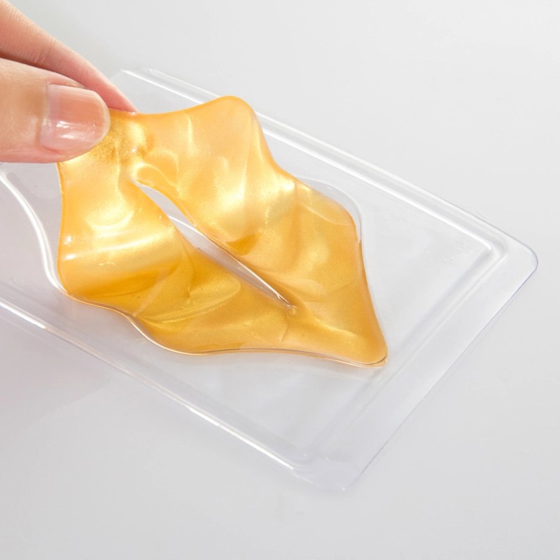 Collagen Lip Spa Mask Supplier - 24K Gold Collagen Lip Spa Crystal Lip Mask Sheet Private Label Lips Patch