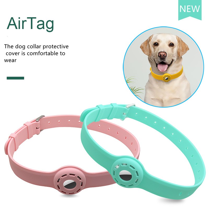 AirTag Dog Collar Manufacturer - New Products Pet Air Tag PU Color Matching Webbing Dog Collar