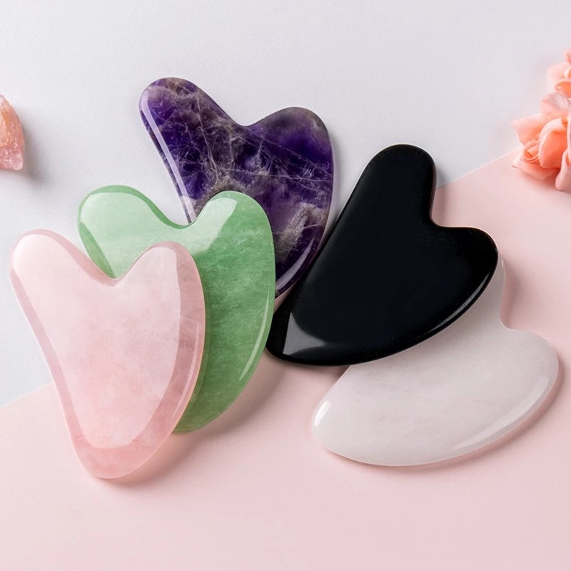 Jade Gua Sha Board Manufacturer - Natural Heart Lightening Facial Beauty Scraping Tool