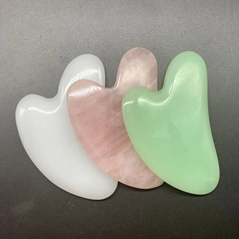 Jade Gua Sha Board Manufacturer - Natural Heart Lightening Facial Beauty Scraping Tool