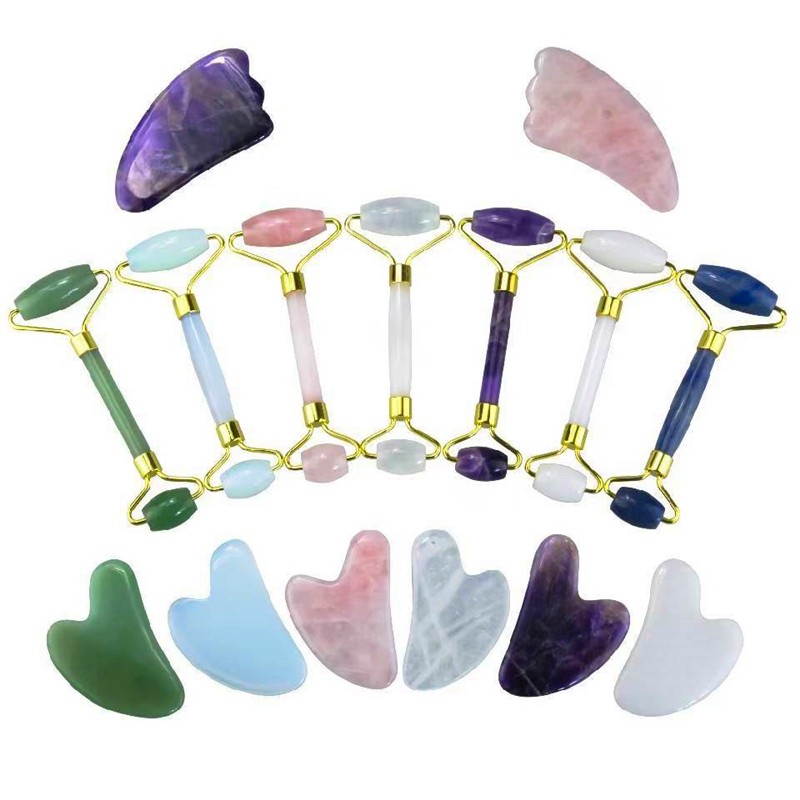 Multi-Color Jade Roller Supplier - 2024 Hot Selling Natural Jade Roller Beauty Skincare Tool