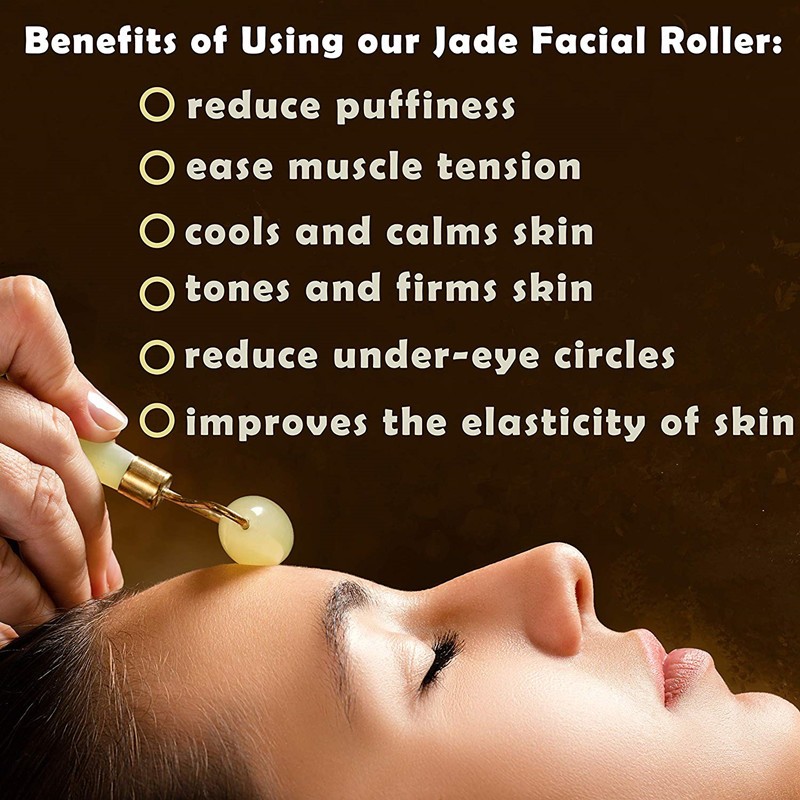 Green Jade GuaSha Factory - Best Selling Real Green Jade Tool Roller for Body Eye