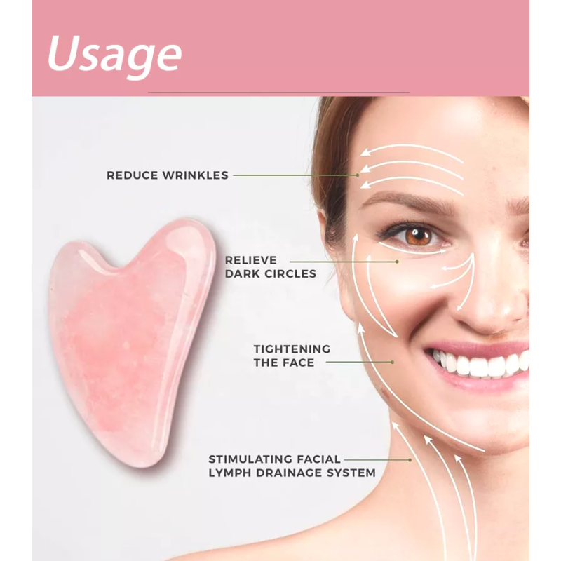 Jade Gua Sha Board Manufacturer - Natural Heart Lightening Facial Beauty Scraping Tool