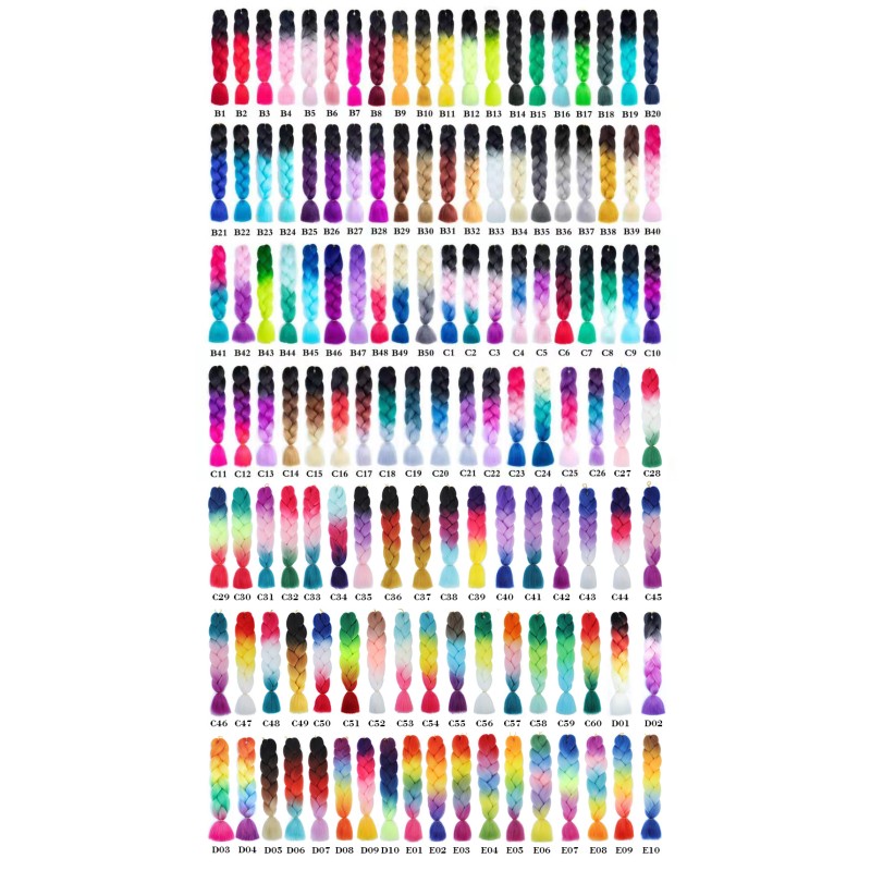 Braiding Hair Extensions Manufacturer - 100g 24Inch High Temperature Ombre Jumbo Synthetic for Twist Crochet Braids