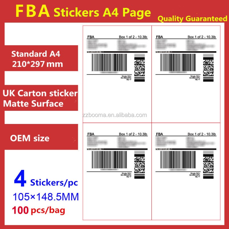 Adhesive Sticker Supplier - 210297 mm Custom Size 100 Pcs Color Printing Disposable Private Label LOGO UPC