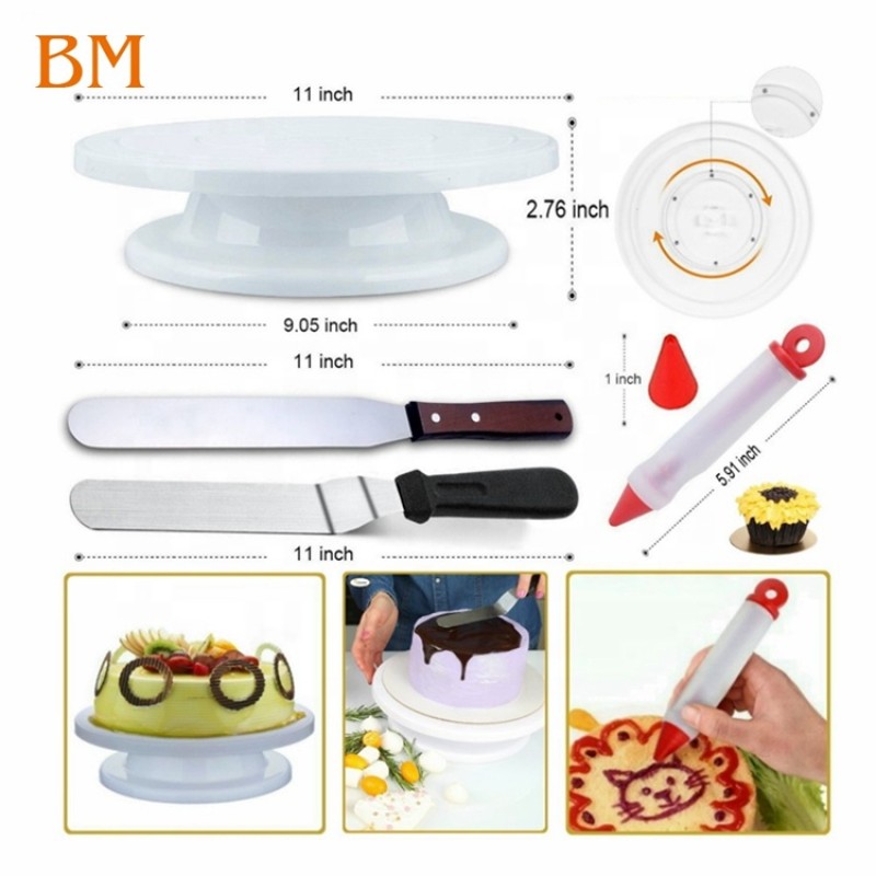 Cake Turntable Factory - Hot Selling Professional Plastic Round Cake Decorating Tools Decorative Platform