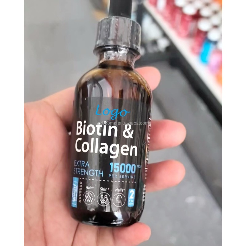 Biotin Hair Growth Oil Supplier - Customized Biotin Collagen Drops Hair Vitamin Supplement Healthy Growth