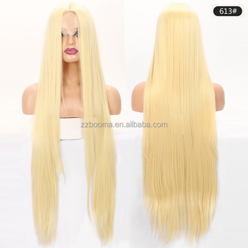 Heat Resistant Wig Manufacturer - Private Label Woman Synthetic Hair Wigs 40 Inch 100 CM Long Straight