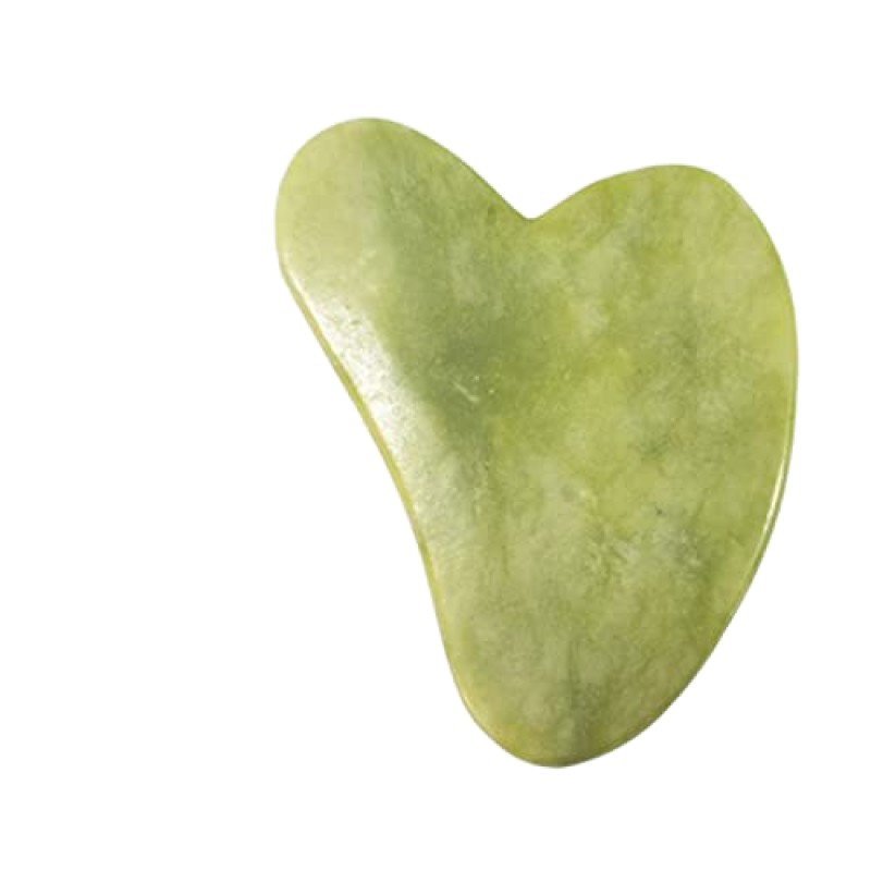 GuaSha Tool Factory - Best Selling 2024 Real Green Jade Heart-Shaped Crystal Face Roller