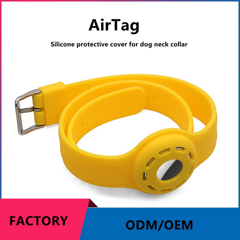 AirTag Dog Collar Manufacturer - New Products Pet Air Tag PU Color Matching Webbing Dog Collar