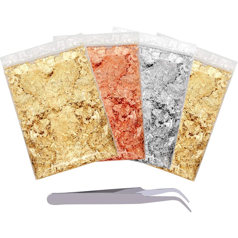 Foil Leaf Flakes Supplier - 3G Imitative Gold Silver Copper for Nail Art DIY Crafts Beauty Glitter