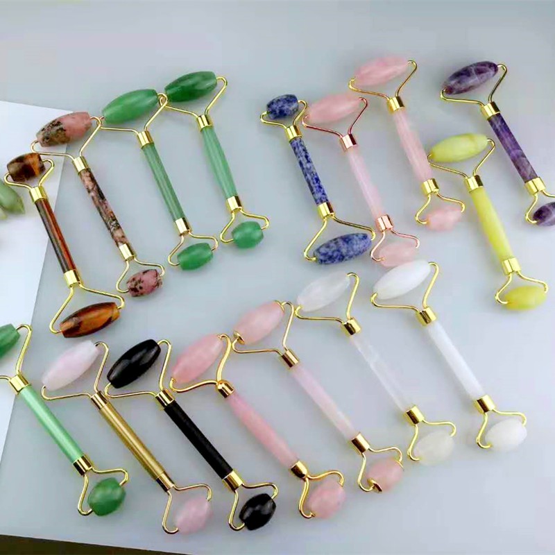 Jade Roller Tools Factory - Natural Jade Roller Gua Sha Age-Defying Quartz for Skin Care