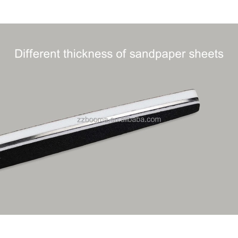Stainless Steel Nail Files Manufacturer - Factory Half Moon 100/180 Grit Replaceable Sandpaper