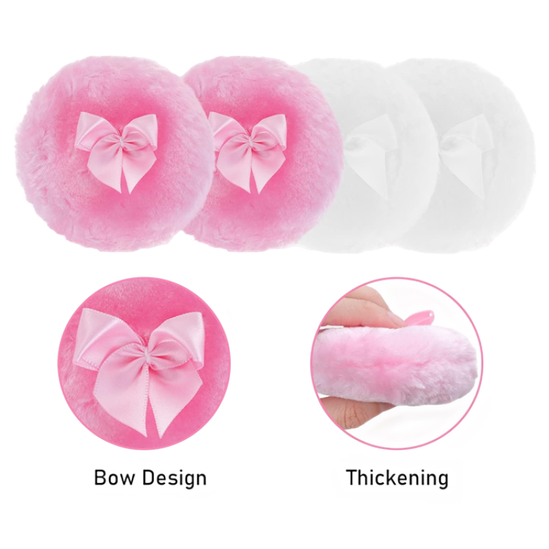 Plush Powder Puff Factory - Wholesale Soft Plush Fluffy Foundation Pink Velour Custom Large