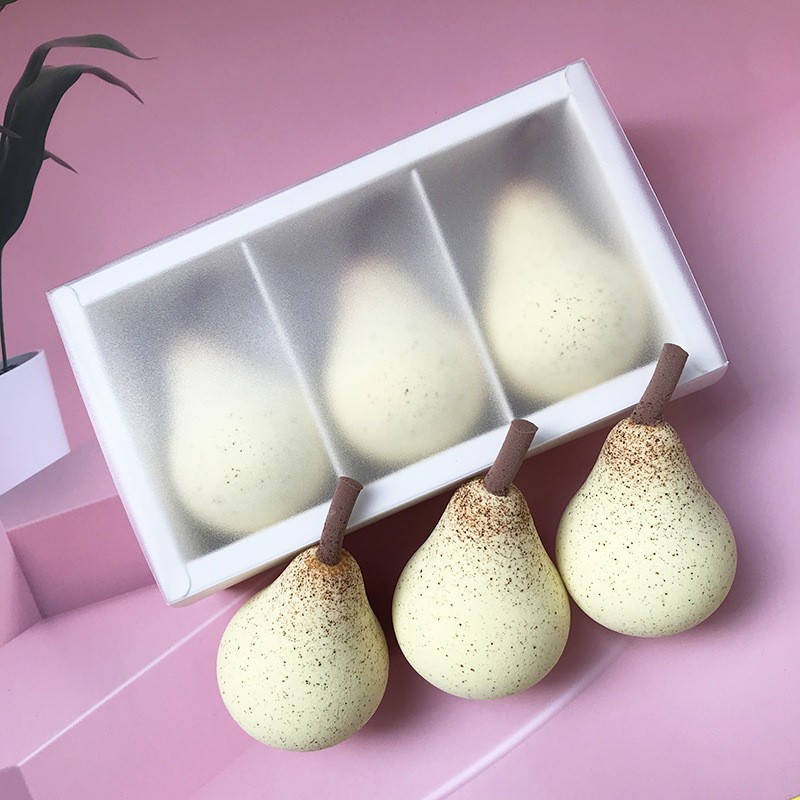 Fruit Makeup Sponge Set Manufacturer - 3 Pieces Lemon Avocado Strawberry Latex Free Sponge Set with Box
