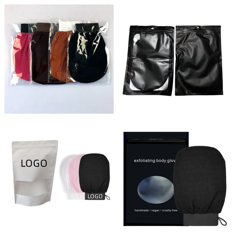 Exfoliating Mitt Factory - Private Label Body Silk Viscose Bath Exfoliating Mitt Body Scrubbing