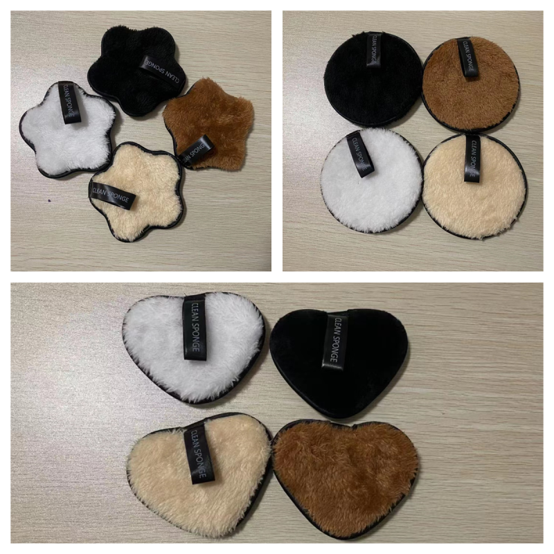 Makeup Remover Pads Manufacturer - Eco Friendly Custom Logo Makeup Remover Puff Facial Cleansing Pads