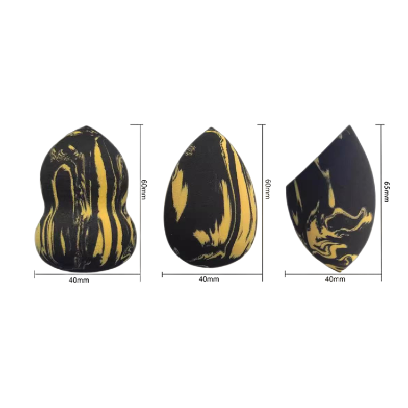 Marble Beauty Sponge Manufacturer - Vegan Latex Free Black Gold Mixed Color Super Soft Blender