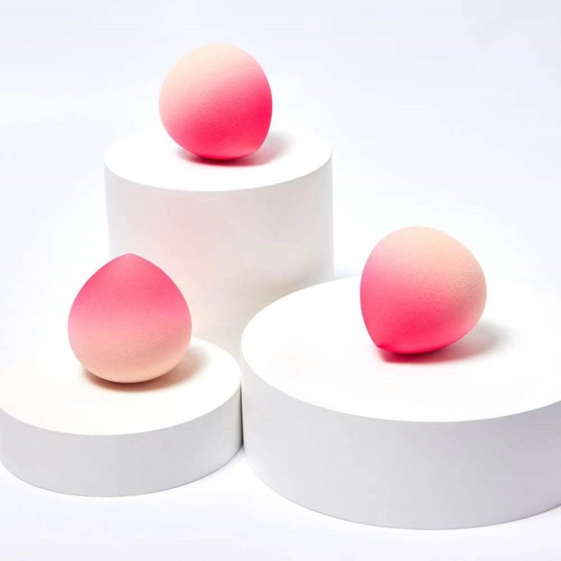 Peach Makeup Sponge Supplier - Large Peach Marshmallow Makeup Sponge Soft Custom Logo Microfiber