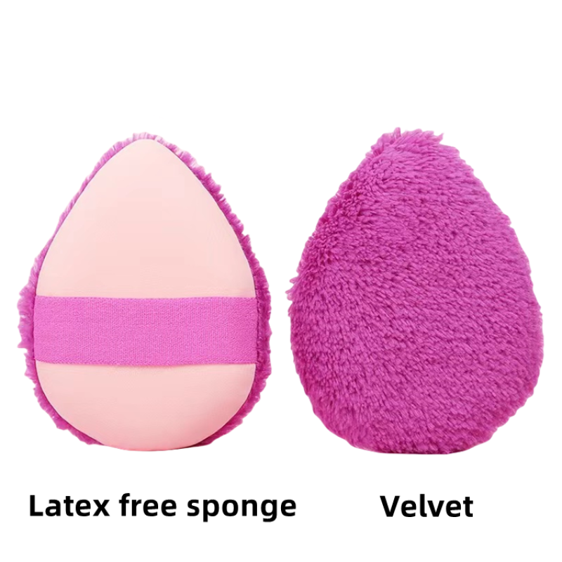 Loose Powder Puff Manufacturer - Custom Logo Double Side Latex Free Soft Velvet Cosmetic Puff