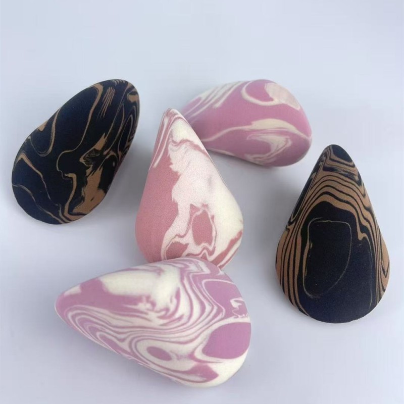 Fan Shape Makeup Sponge Supplier - Customized Super Soft Double Sided Fan Shape Wet Dry Sponge