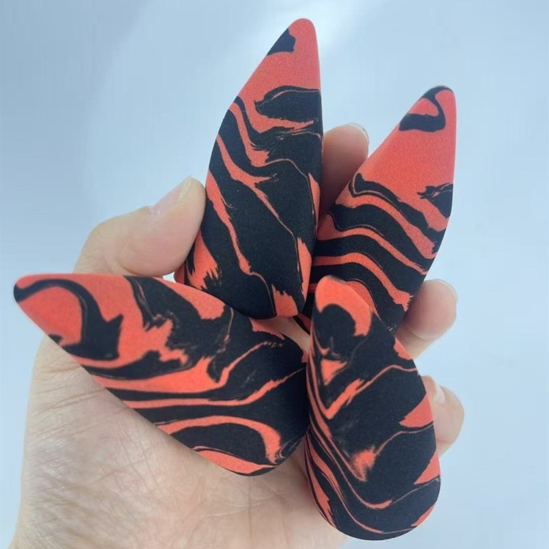 Special Shape Makeup Sponge Manufacturer - Tongue Shaped Irregular Cosmetic Puff Wet Dry Dual Use