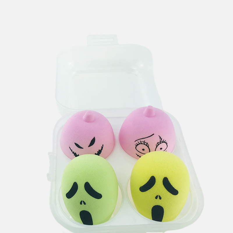 Halloween Sponge Packaging Manufacturer - Custom Makeup Sponge Box Ghost Pumpkin Grimace Private Label