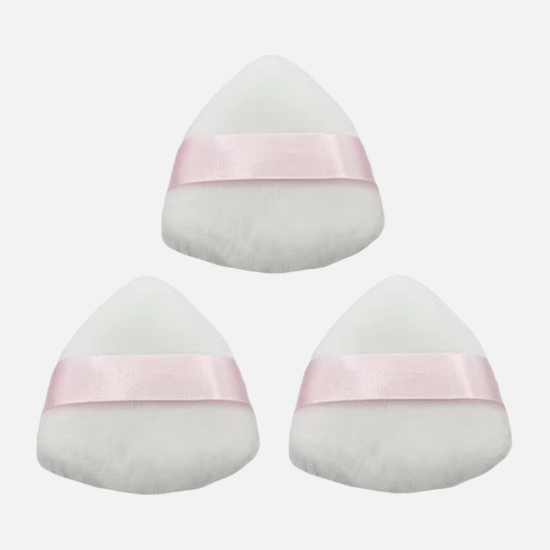 Standing Powder Puff Manufacturer - Cute Shape Standing Velvet Loose Powder Puff Soft Triangle