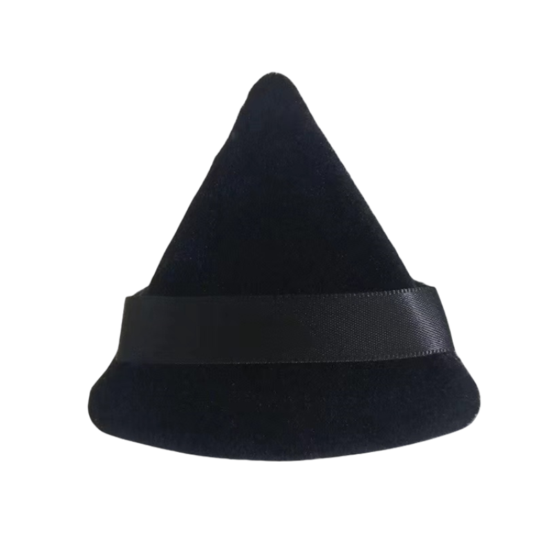 Triangle Powder Puff Manufacturer - Wholesale Black Pink Gray Beige Soft Velvet Cosmetic Puffs