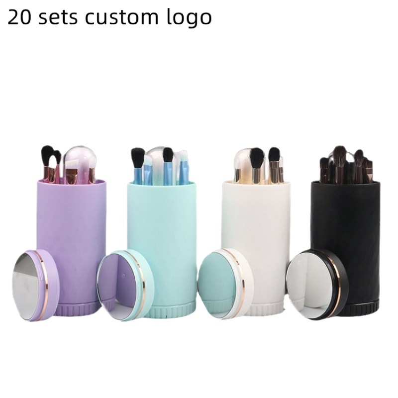 Mirror Makeup Brushes Factory - Portable Mini with Mirror Travel Mini Makeup Brush Set