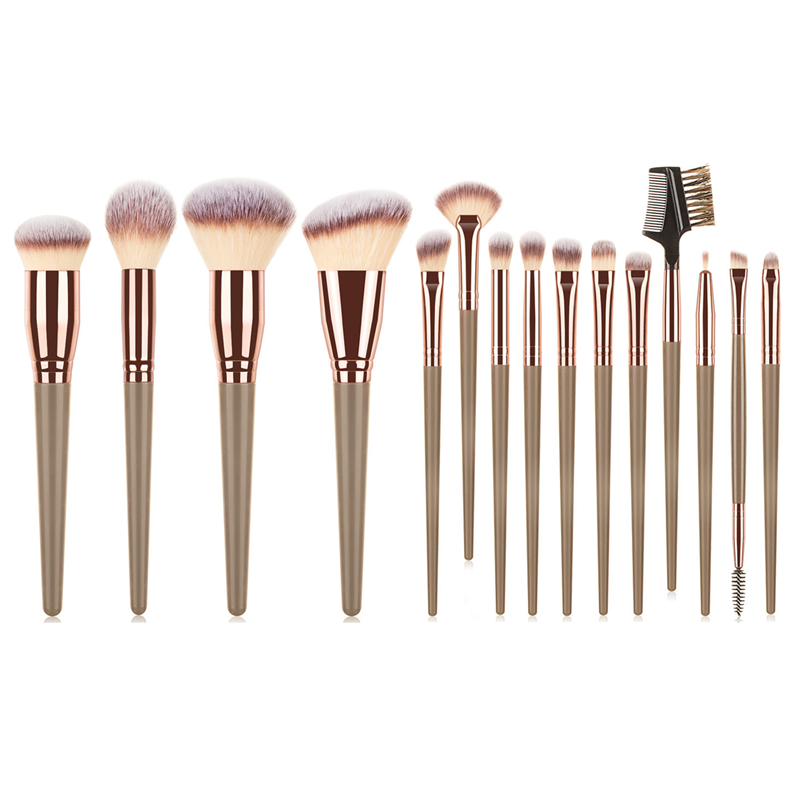 Custom Makeup Brushes Supplier - Custom Logo 15 Pcs Vegan High Quality Makeup Brush Set
