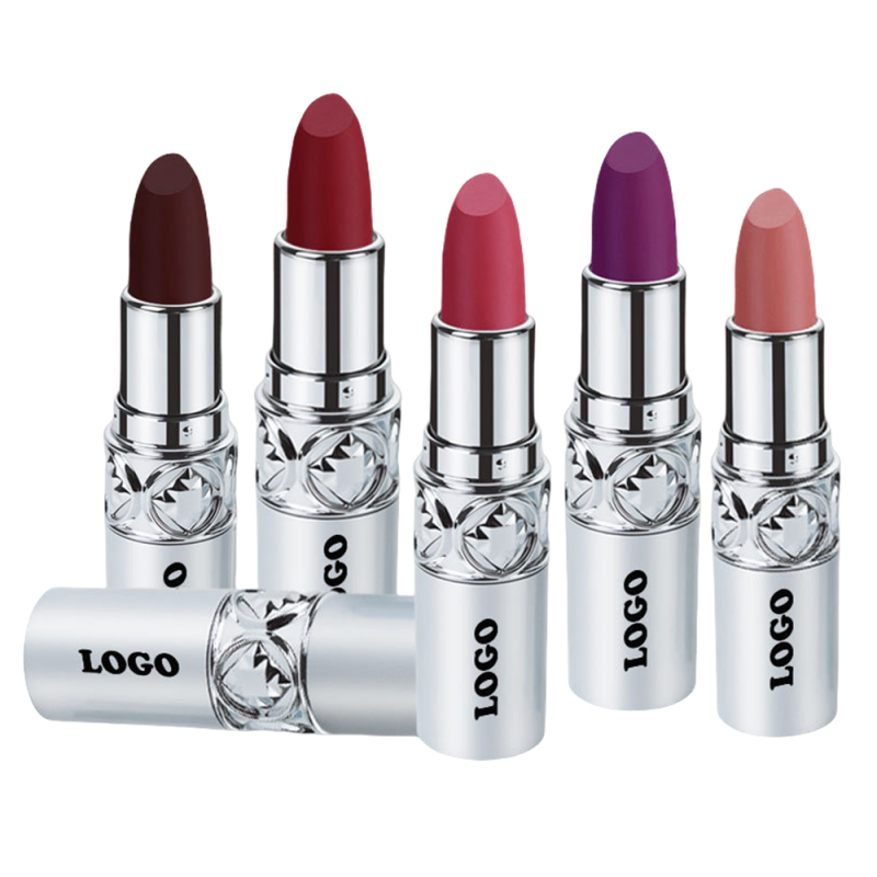 Matte Lipstick Supplier - Low MOQ Private Label Velvet Matte Lipstick Long-Lasting Silver Pink
