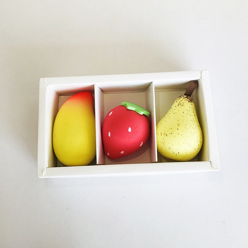 Fruit Blender Sponge Supplier - Wholesale 3 Pieces Lemon Avocado Pear Latex Free Set Packaging