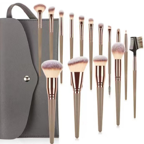 Vegan Makeup Brushes Manufacturer - Wholesale 15 Pcs Vegan High Quality Black Makeup Brush Set