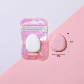 Finger Powder Puff Supplier - Mini Finger Puff Non Latex Water Drop Sponge with Glitter Bag