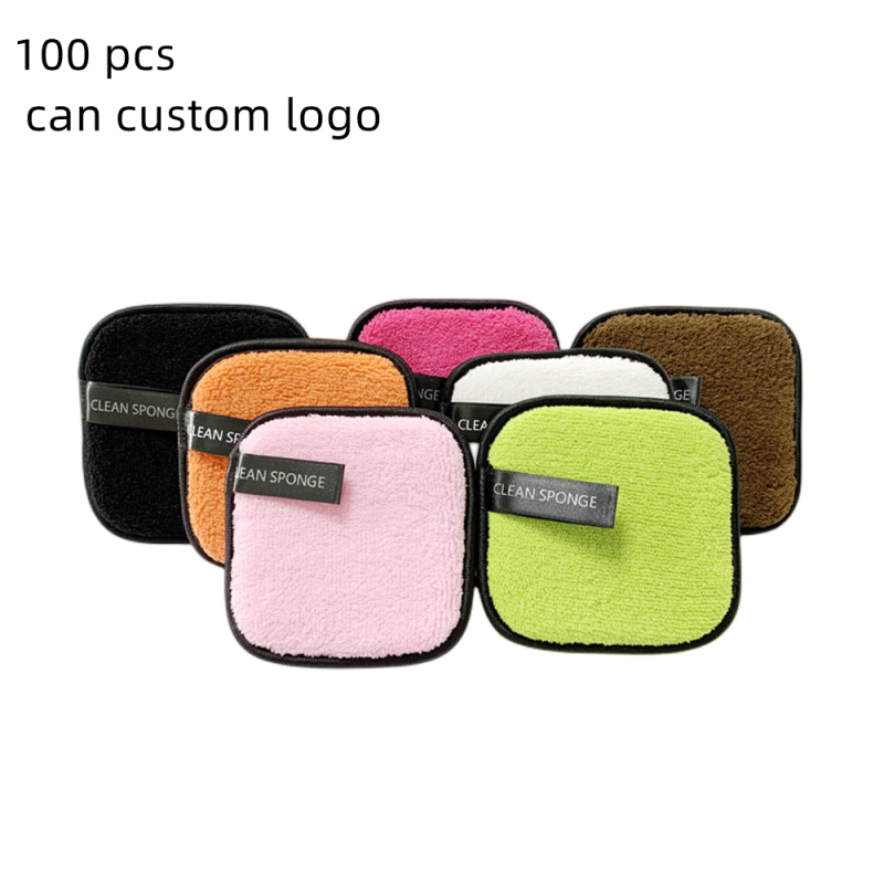 Reusable Makeup Pads Supplier - Custom Logo Reusable Microfibre Makeup Remover Pads Square Round