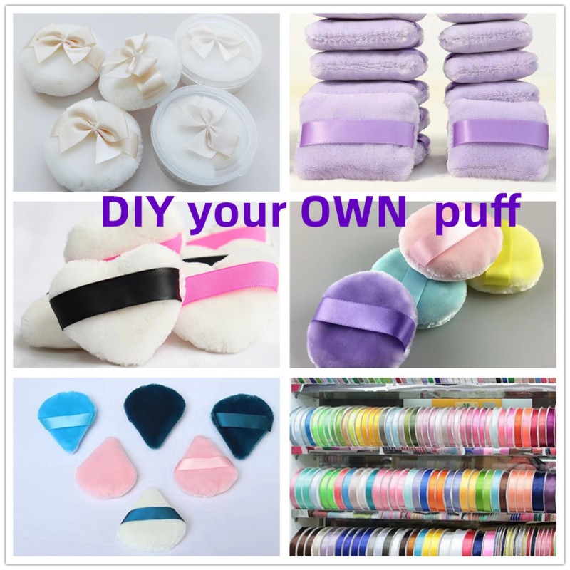 Loose Powder Puff Manufacturer - Custom Logo Double Side Latex Free Soft Velvet Cosmetic Puff