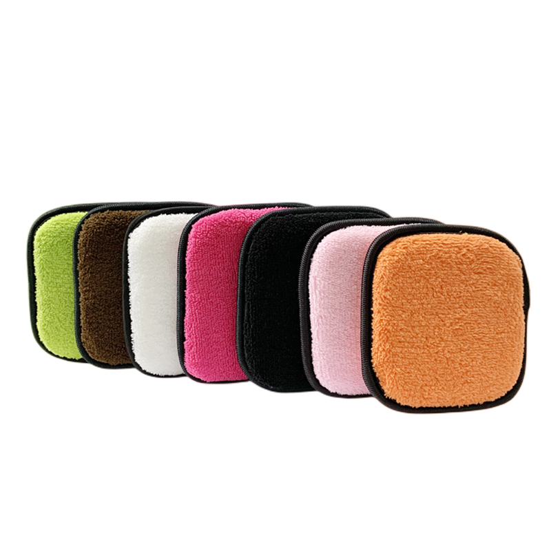 Reusable Makeup Pads Supplier - Custom Logo Reusable Microfibre Makeup Remover Pads Square Round