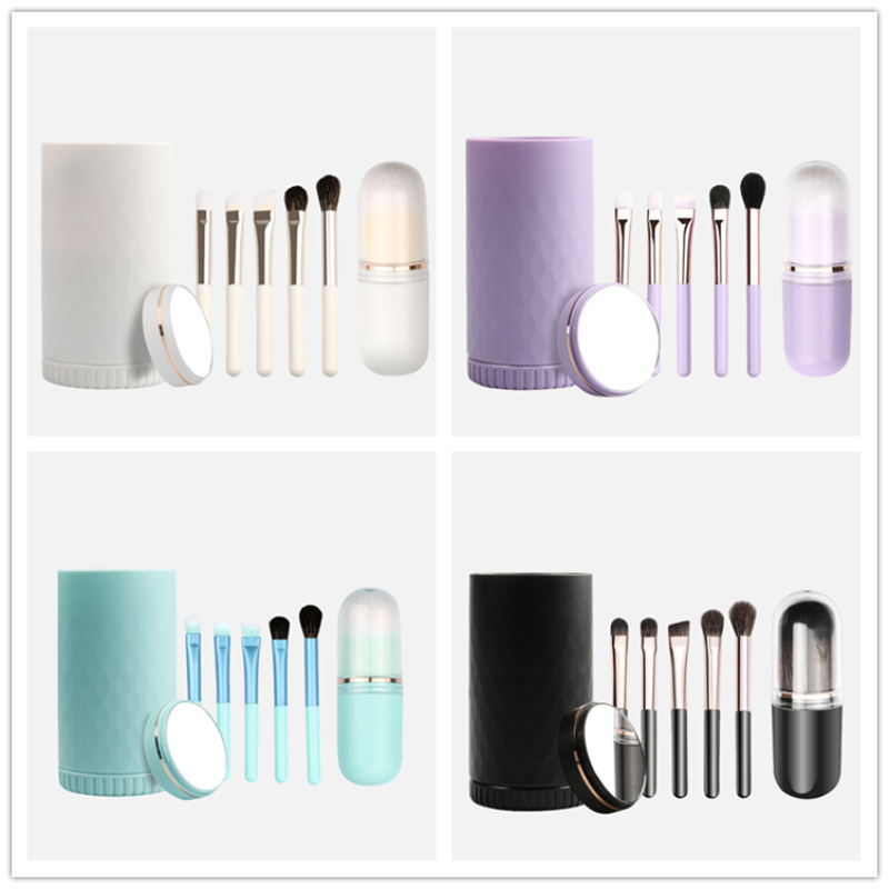 Mirror Makeup Brushes Factory - Portable Mini with Mirror Travel Mini Makeup Brush Set