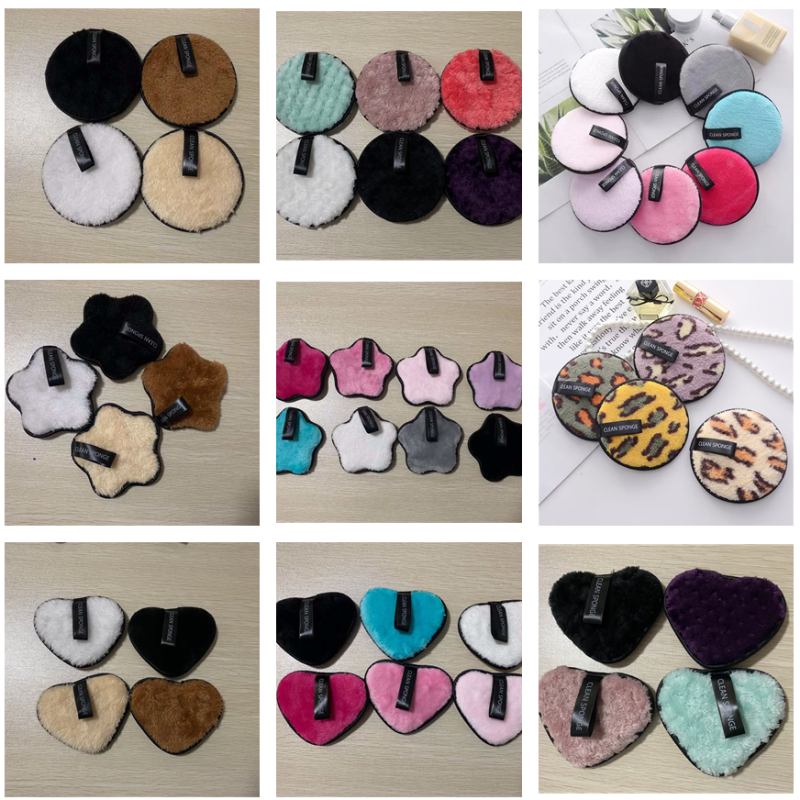 Washable Makeup Pads Supplier - Reusable Rounds Soft Facial Cleaning Puffs Towels Double-Side