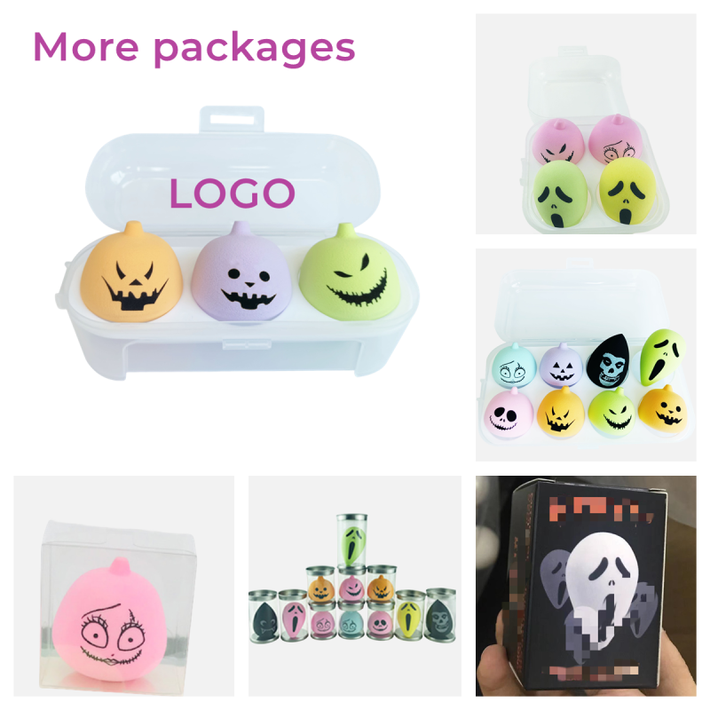 Halloween Sponge Packaging Manufacturer - Custom Makeup Sponge Box Ghost Pumpkin Grimace Private Label