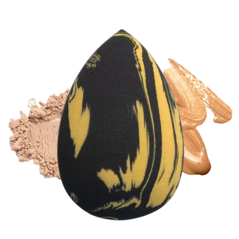 Marble Beauty Sponge Manufacturer - Vegan Latex Free Black Gold Mixed Color Super Soft Blender