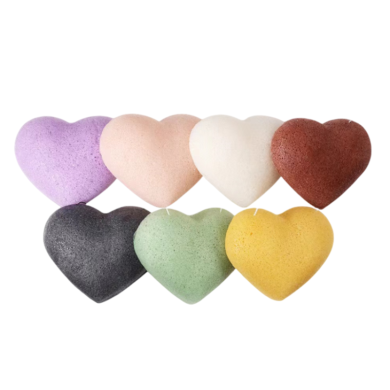 Heart Konjac Sponge Factory - Heart Shape Konjac Sponge Wholesale Organic Natural for Face Body