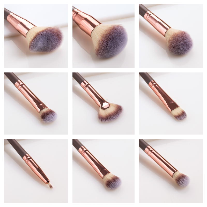 Vegan Makeup Brushes Manufacturer - Wholesale 15 Pcs Vegan High Quality Black Makeup Brush Set