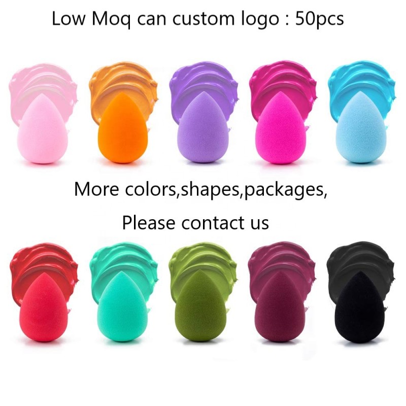 Black Makeup Blender Factory - Custom Logo Soft Vegan Black Makeup Blender Beauty Sponge